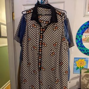 Plus 70s hi-low tunic sleeveless